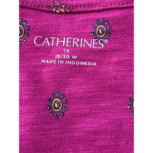 Catherines 1X 18/20W Womens Boho Tunic Top Boho Artsey Lagenlook - Picture 9 of 10